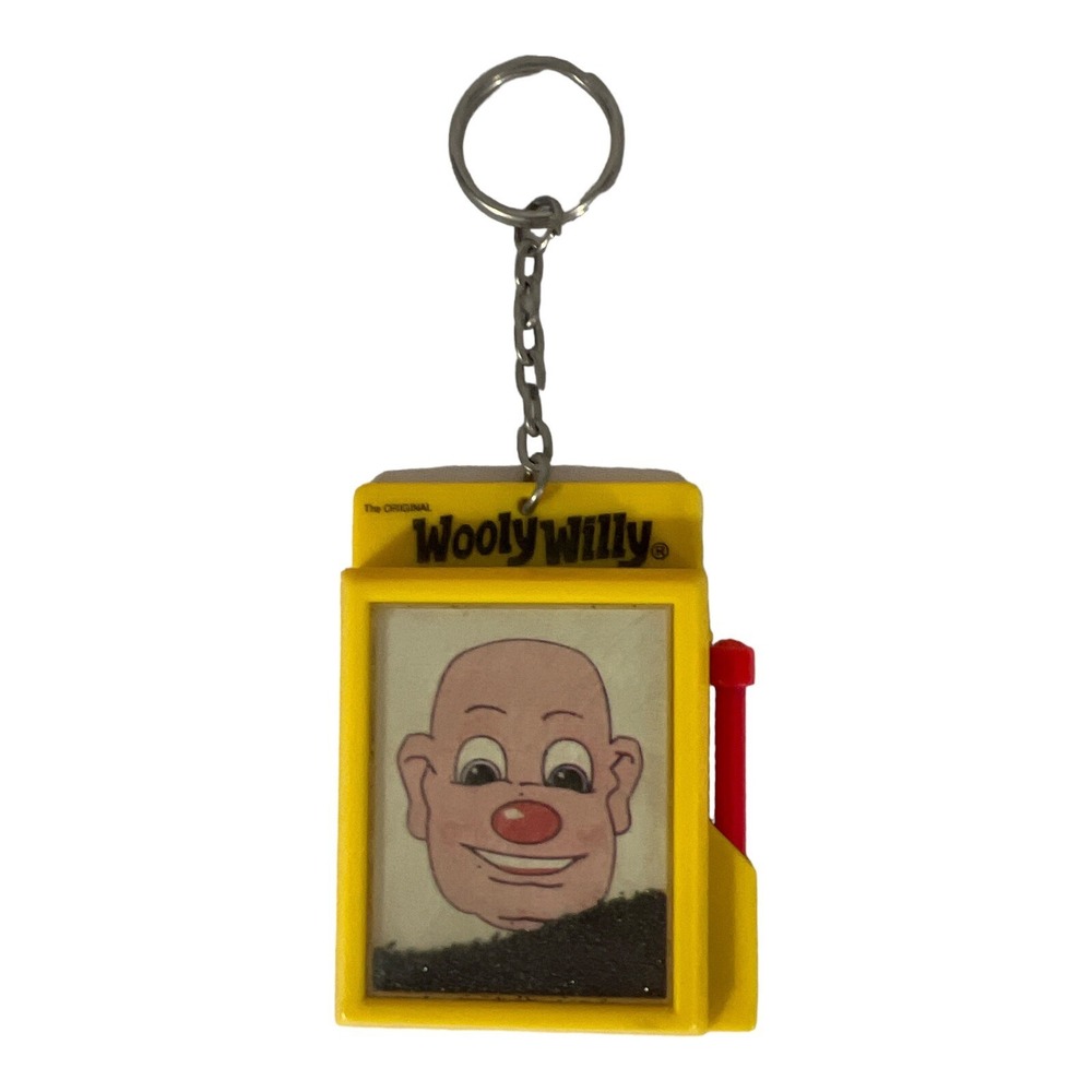 BASIC FUN Wooly Willy Keychain Magnetic Wand Key Ring Mini Toy Vintage 1996